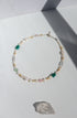 Green Onyx + Freshwater Pearl Beaded Silver Necklace image 4