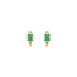Grren Cubic Huggie Earrings image 0