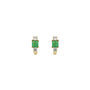 Grren Cubic Huggie Earrings image 0