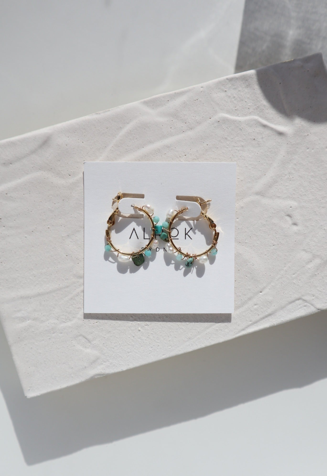 Summer Snow Pearl Hoops image 3