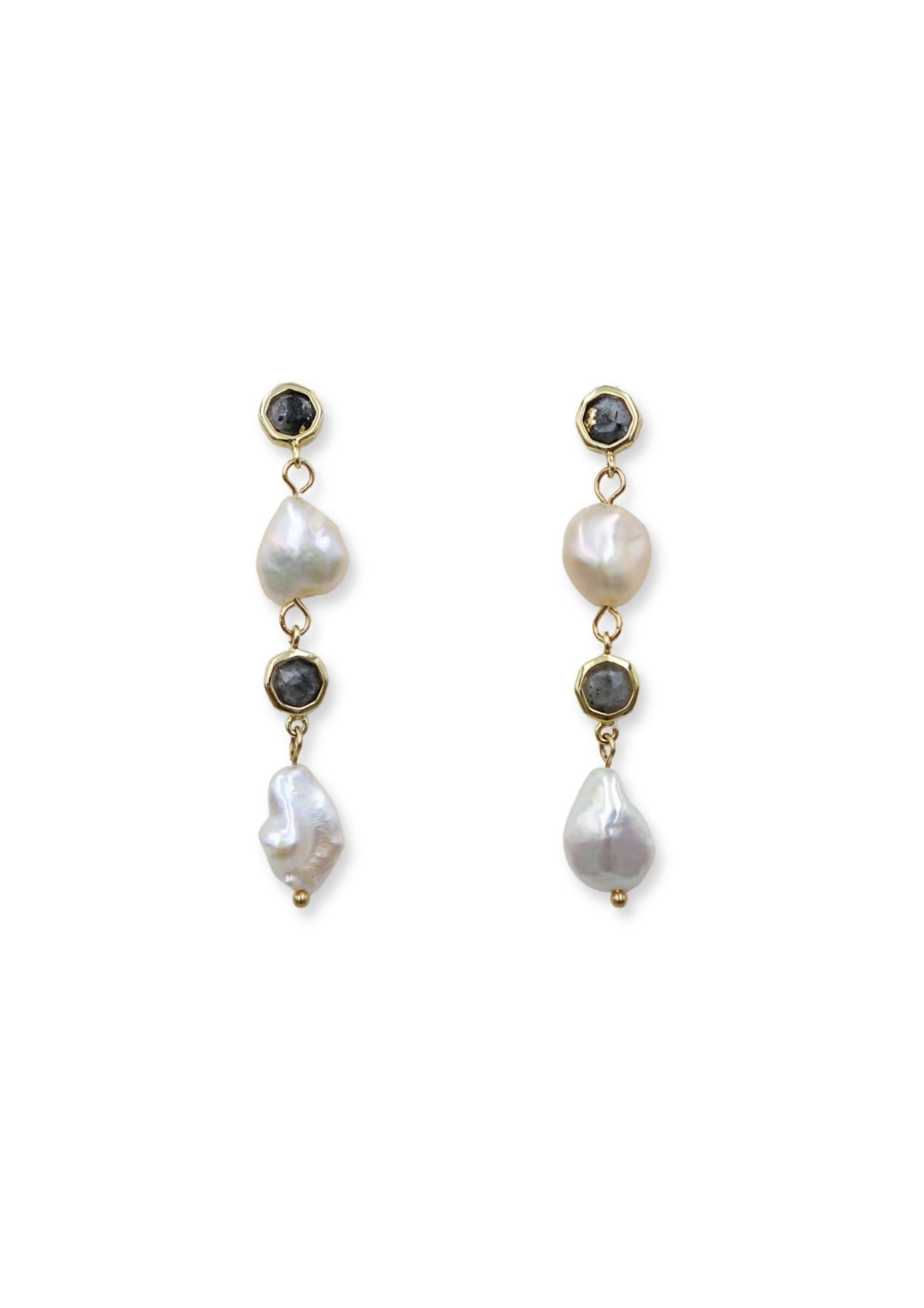 Mumm Crystal + Pearl Drop Earrings   image 7