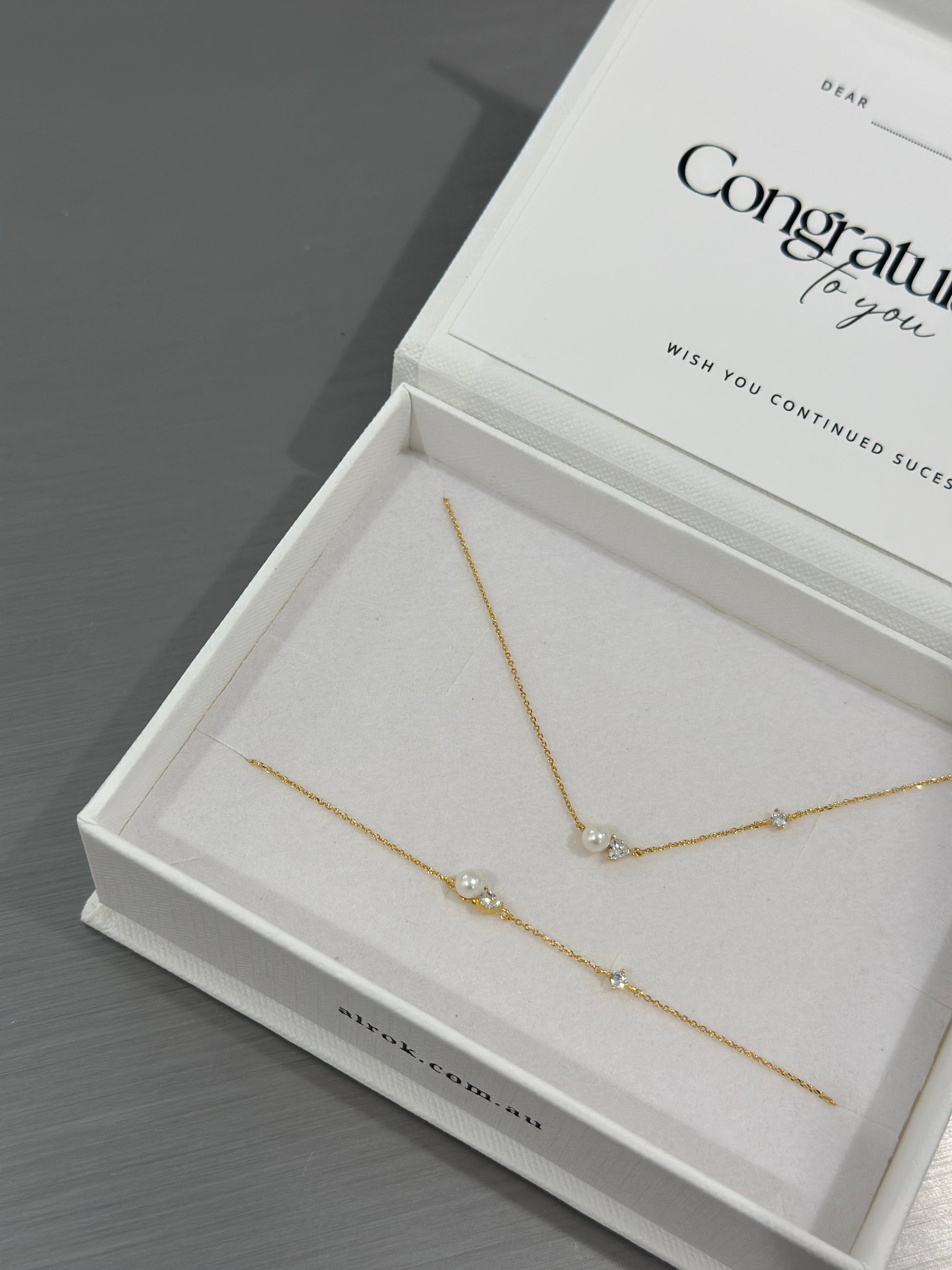 Pearl + Cubic Necklace image 7