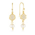 Natural Stone + Pearl Drop Earrings image 3