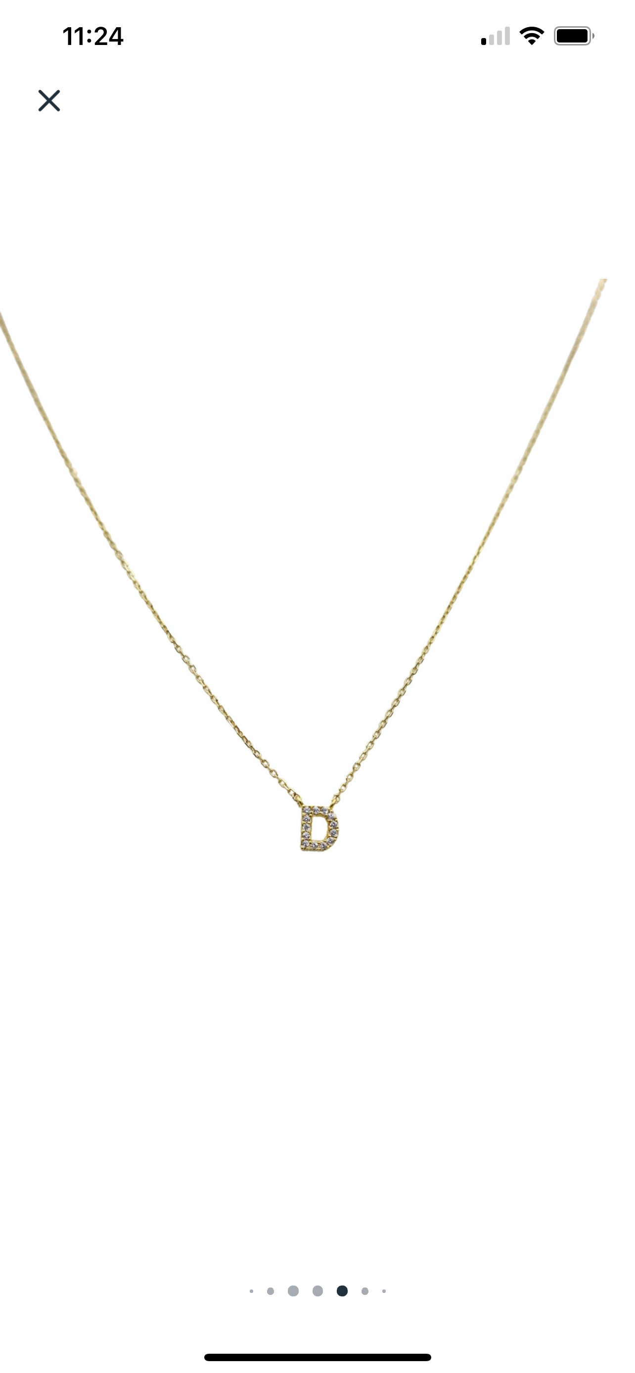 Cubic Initial Silver Necklace image 4