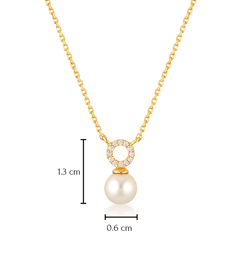 Pearl Silver Necklace image 2