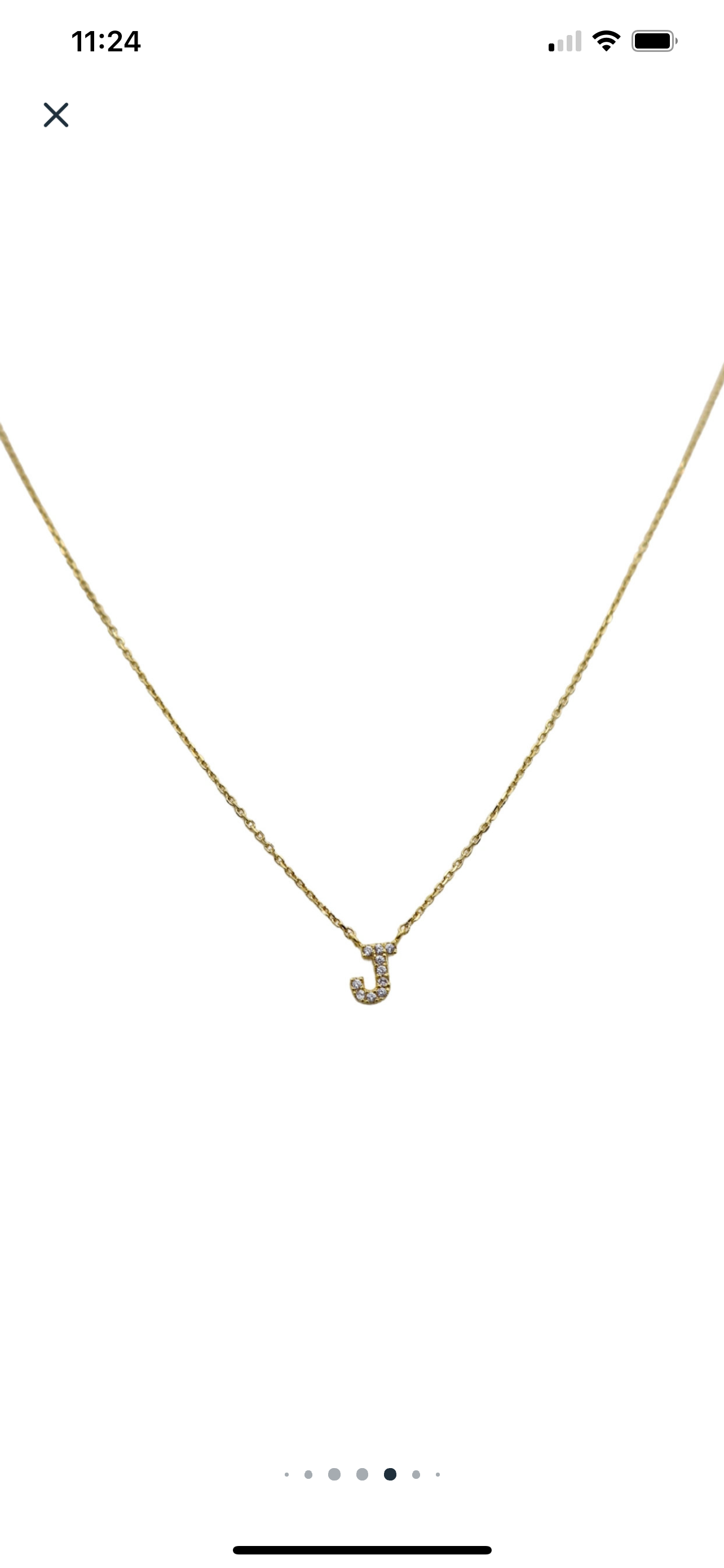 Cubic Initial Silver Necklace image 10