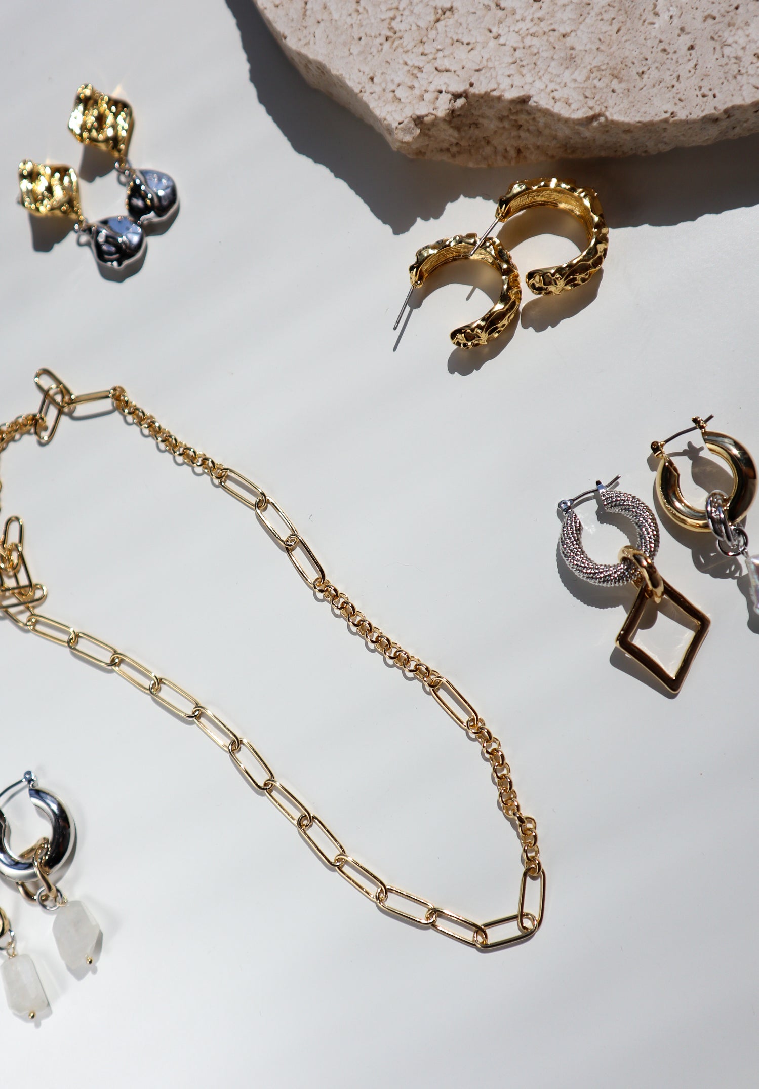 Mixed Link Chain Silver Necklace image 2