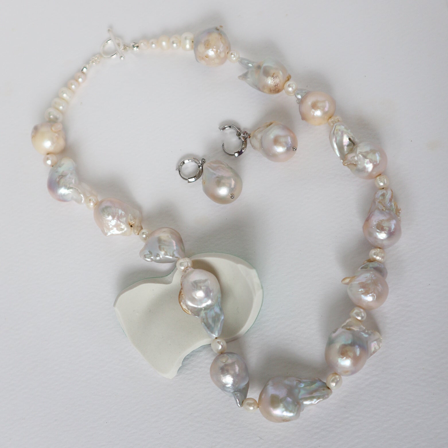 Baroque Pearl Silver Neklace image 1