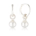 Pearl Charm Hoop Earrings image 1