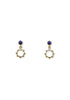 Lapis Lazuli Sun Stud Earrings image 0
