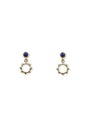 Lapis Lazuli Sun Stud Earrings image 0