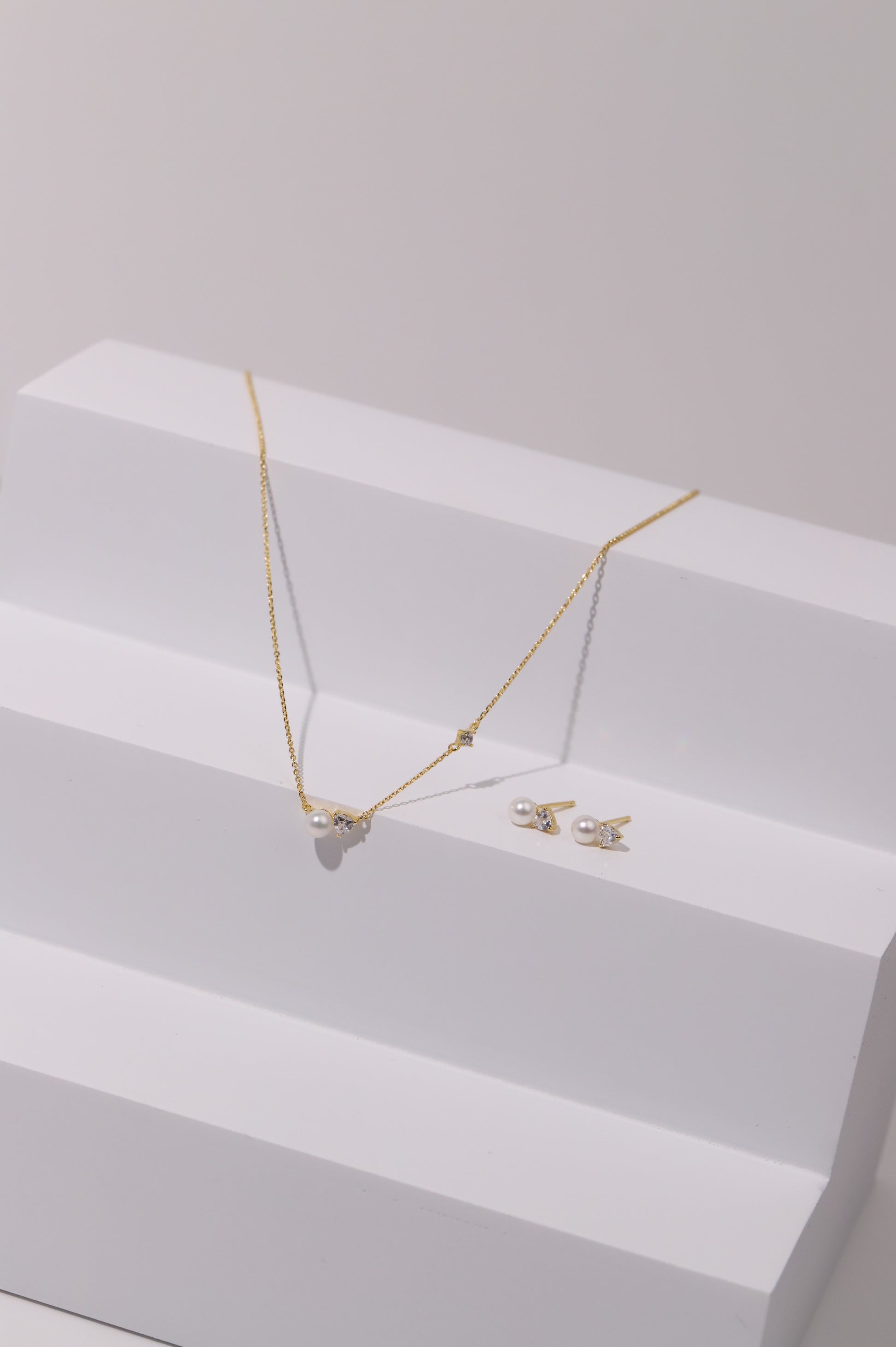 Pearl + Cubic Earrings image 4