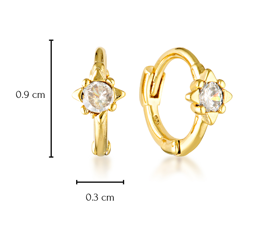 Star Huggie Earrings image 2