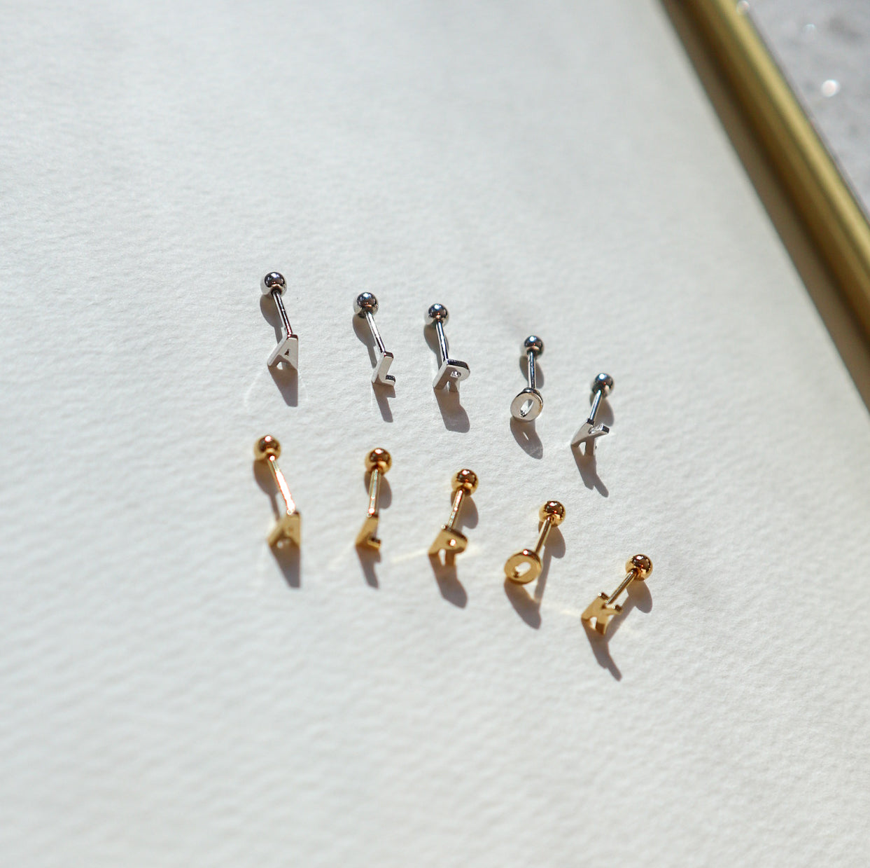 Single Letter Silver Piercing image 7