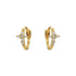 Cubic Cross Huggie Earrings image 0