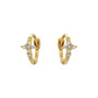 Cubic Cross Huggie Earrings image 0