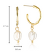 Time Pearl Hoop Earrings image 1