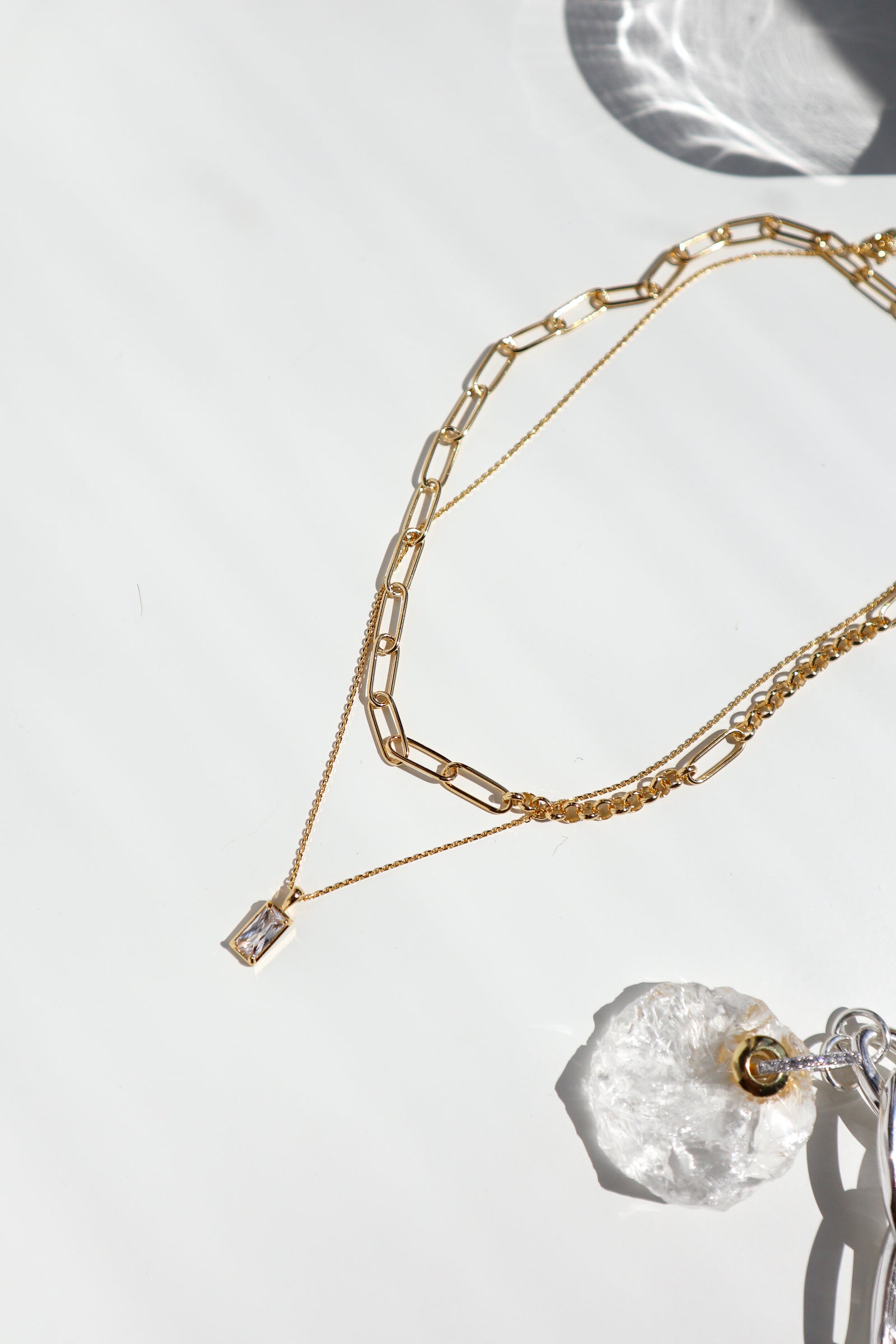 Mixed Link Chain Silver Necklace image 4