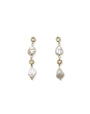 Mumm Crystal + Pearl Drop Earrings   image 0
