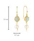 Natural Stone + Pearl Drop Earrings image 1