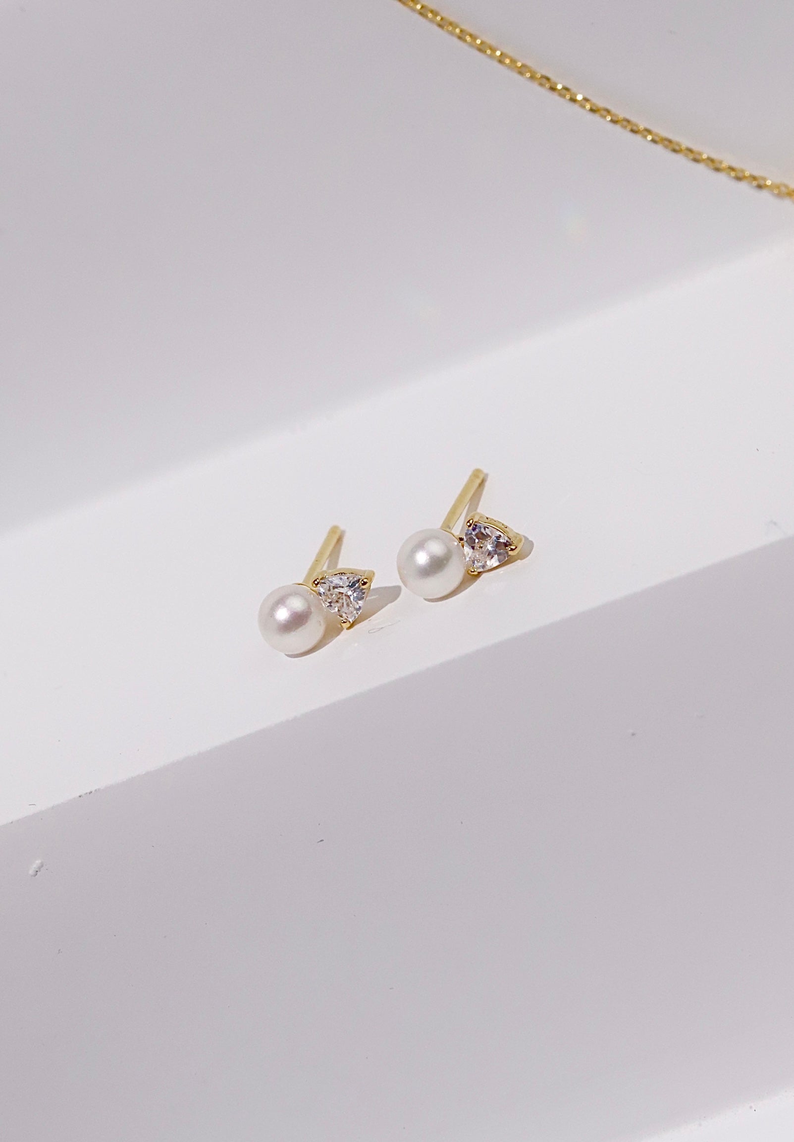 Pearl + Cubic Earrings image 3