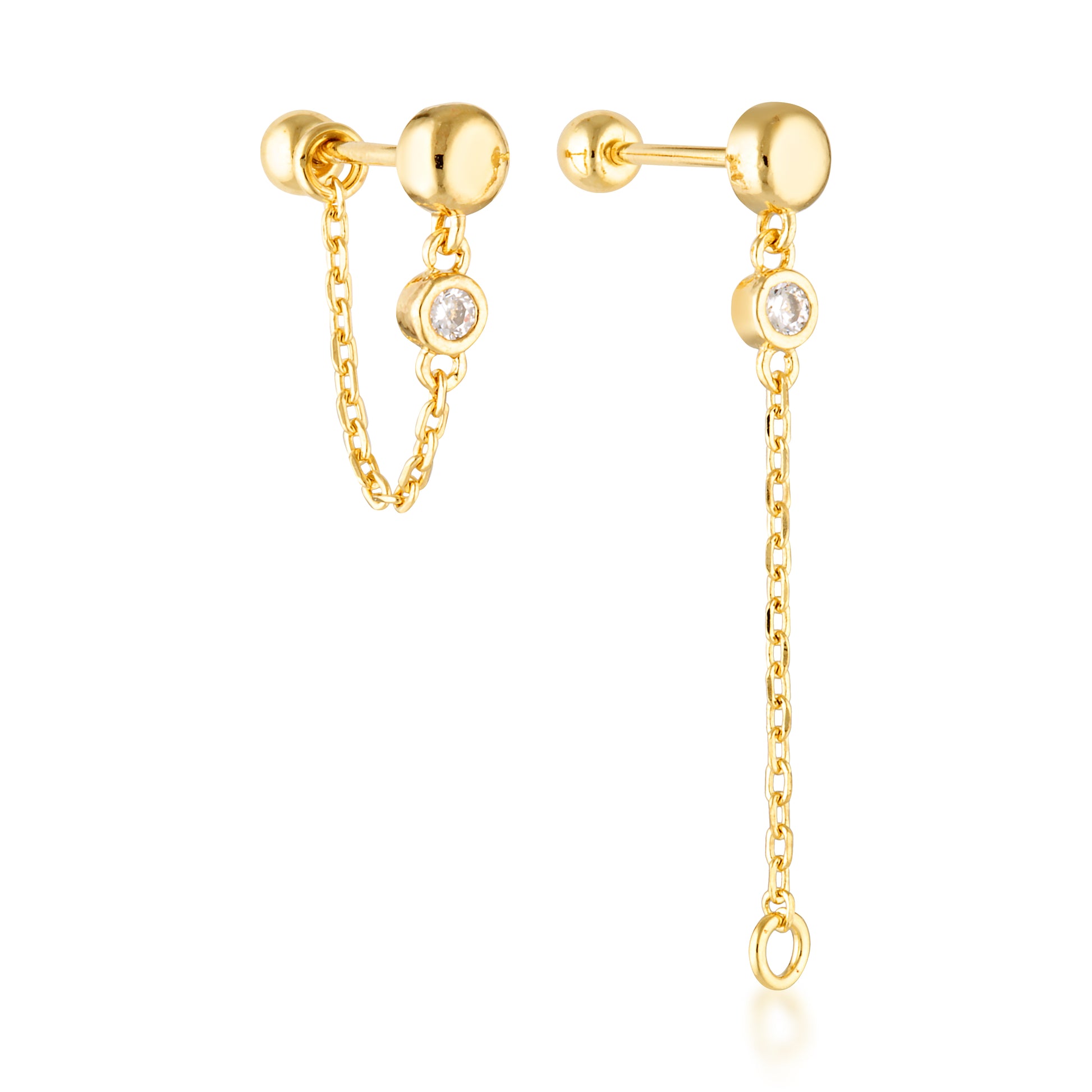 Two Way Chain Drop Piercings image 0