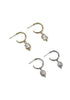 Time Pearl Hoop Earrings image 3