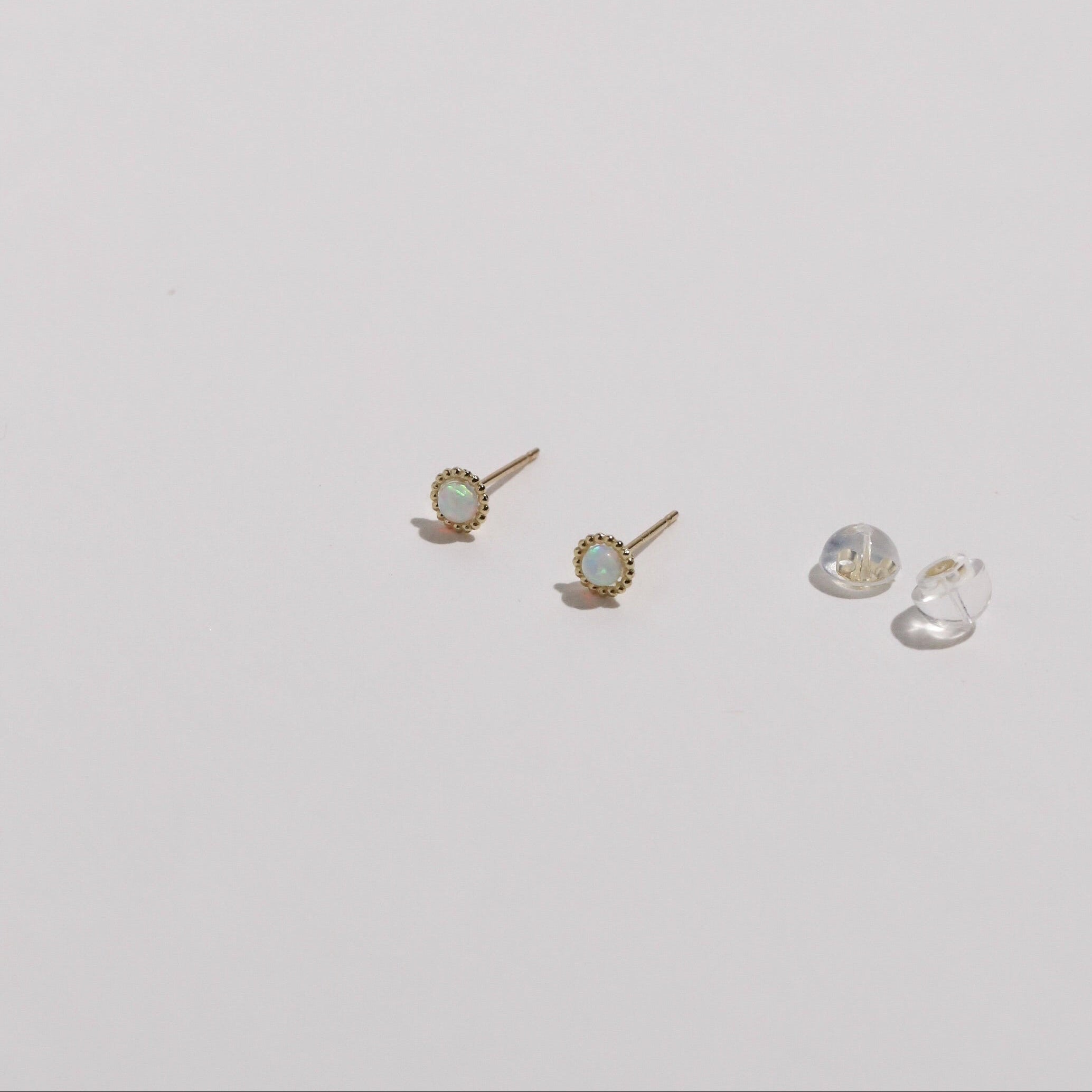 10K Gold Opal Studs