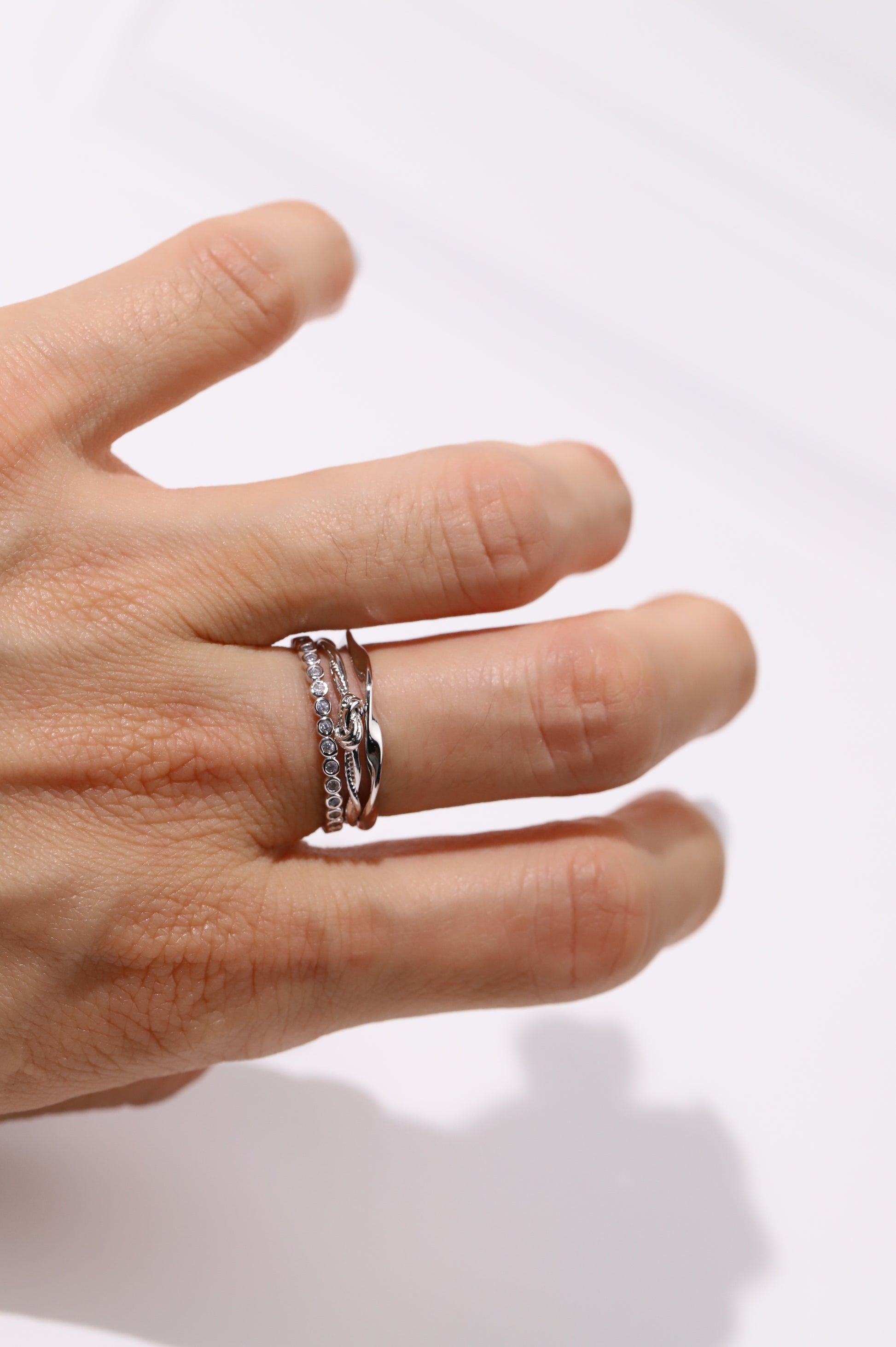 SRR002 Adjustable Twisted Silver Ring  image 5