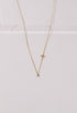 14K Gold Initial + Stone Necklace image 6