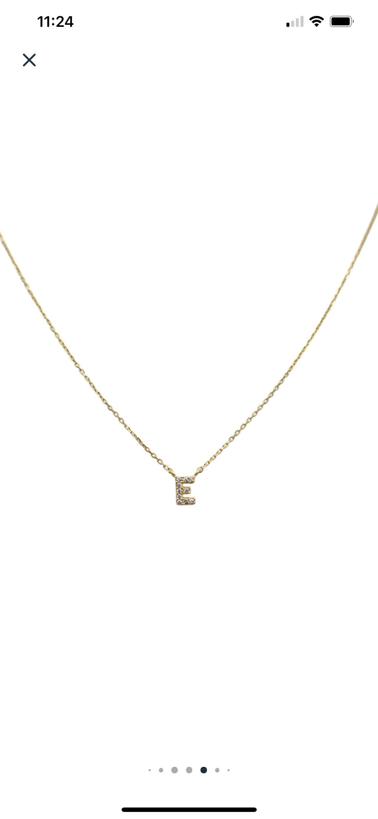 Cubic Initial Silver Necklace image 7