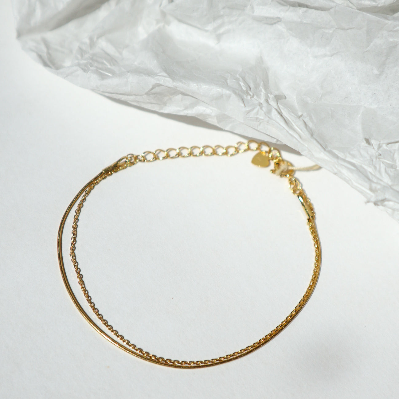 Double Chain Silver Bracelet image 0