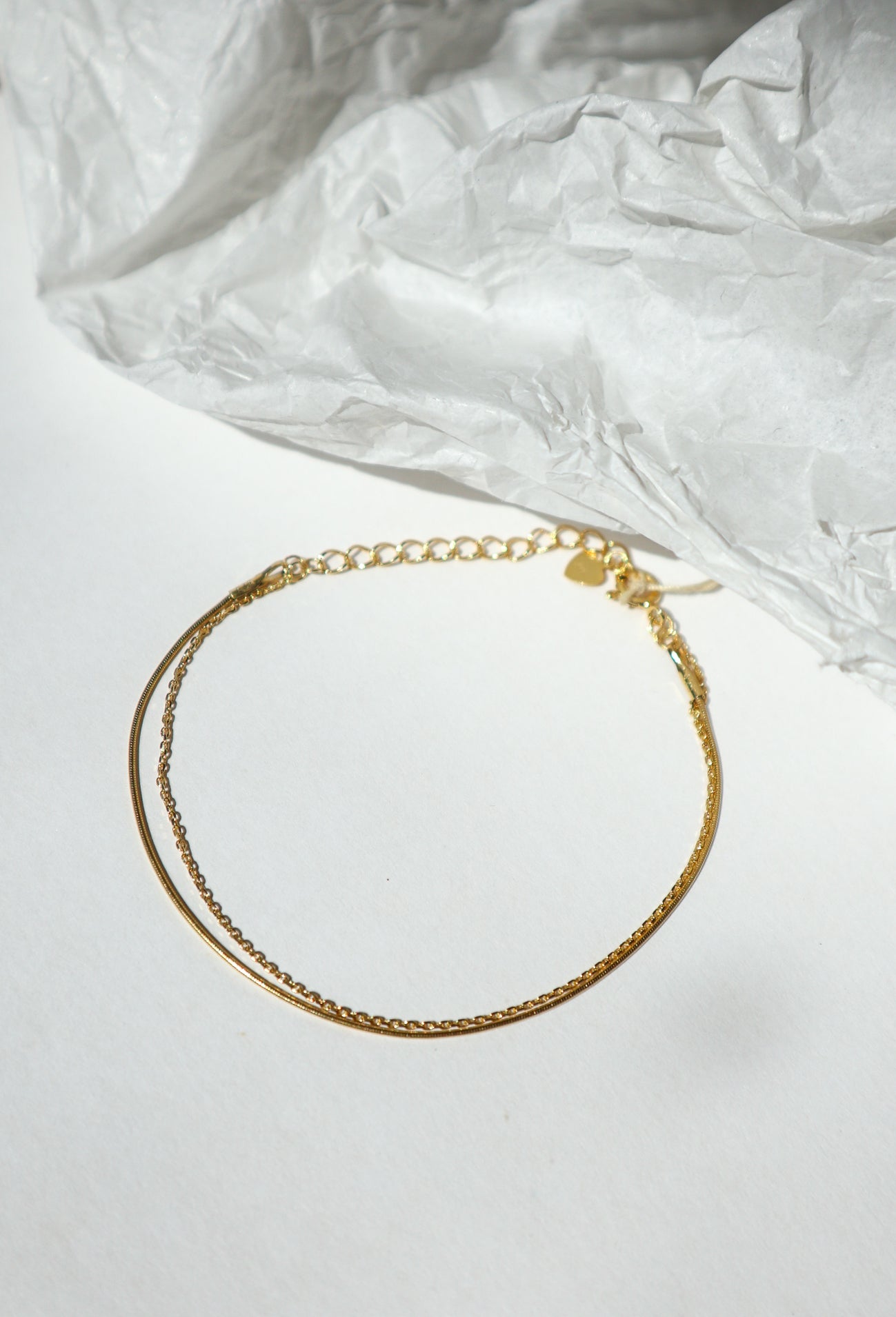 Double Chain Silver Bracelet image 0