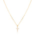 14K Gold Cubic Cross Necklace image 0