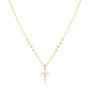 14K Gold Cubic Cross Necklace image 0