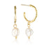 Time Pearl Hoop Earrings image 0