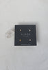Rhombus Gold Plated Silver Stud Earrings Set image 2