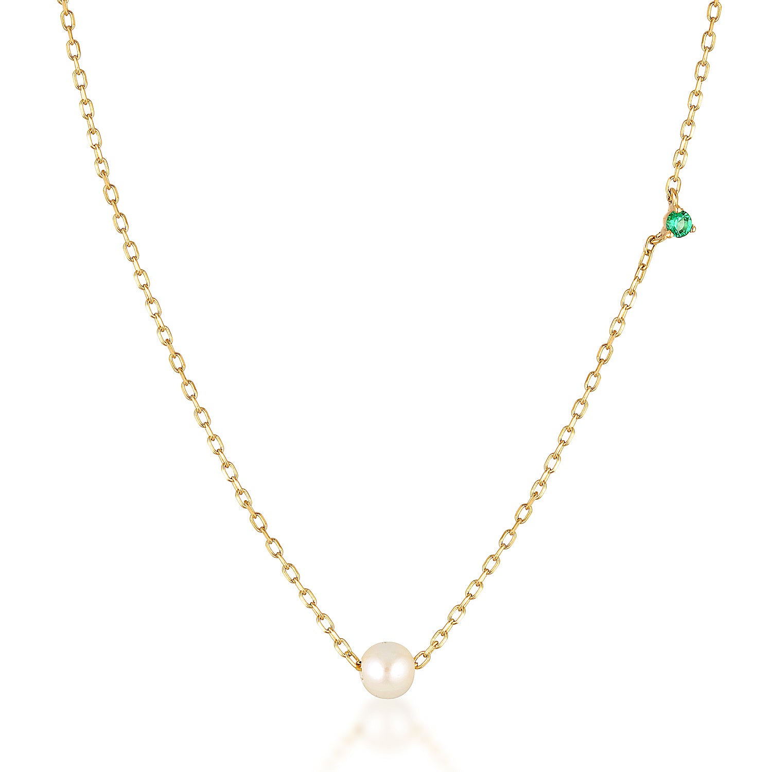 14K Gold Pearl Necklace image 0