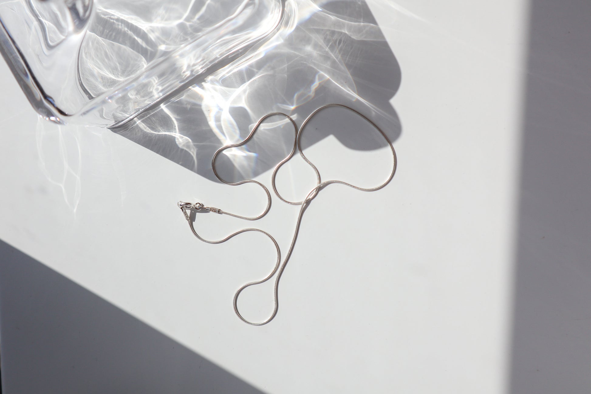 Silver Snake Chain Necklace image 4