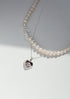 Round Pearl Silver Toggle Necklace image 6