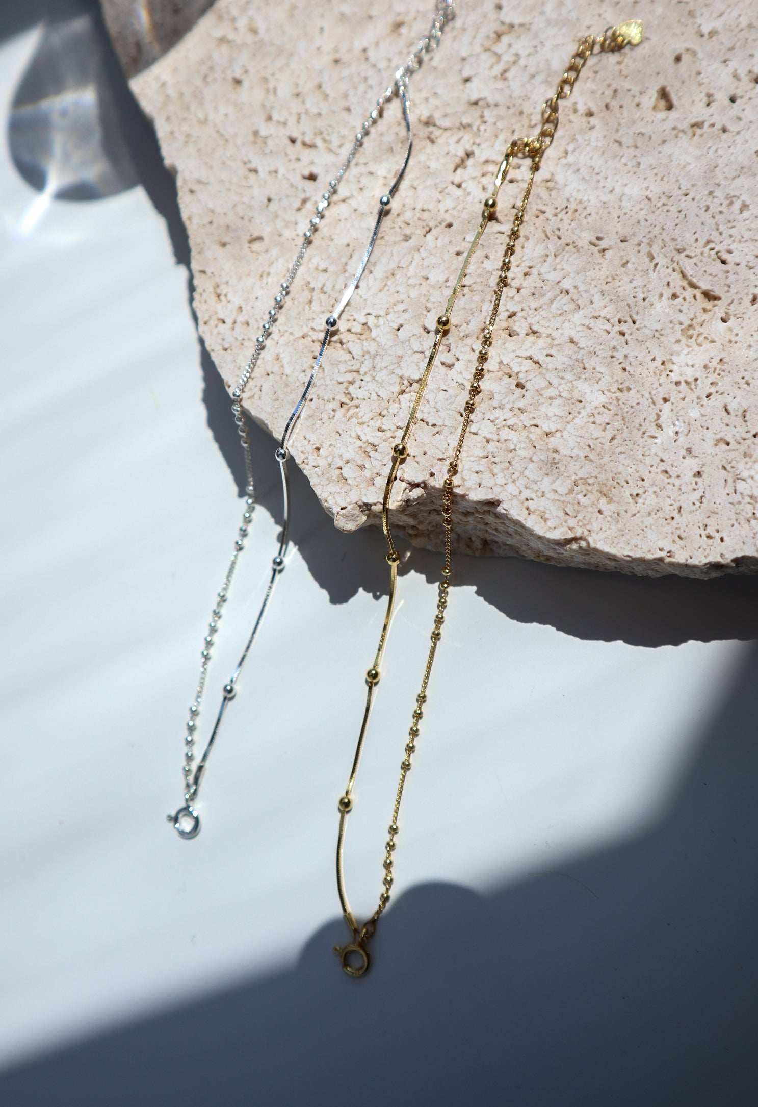 Double Ball Chain Silver Bracelet image 6