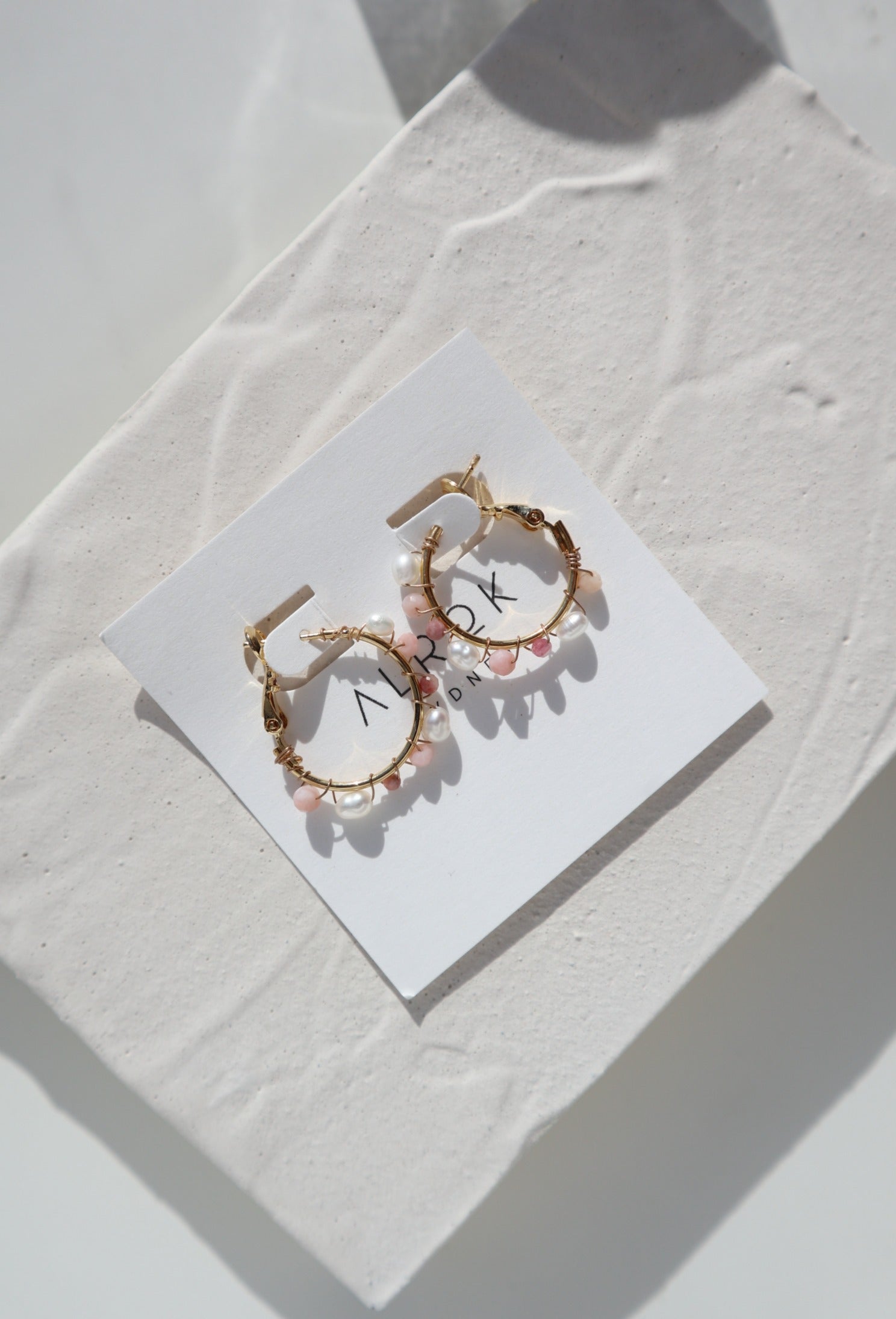 Summer Snow Pearl Hoops image 4