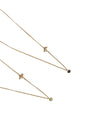 14K Gold Initial + Stone Necklace image 0