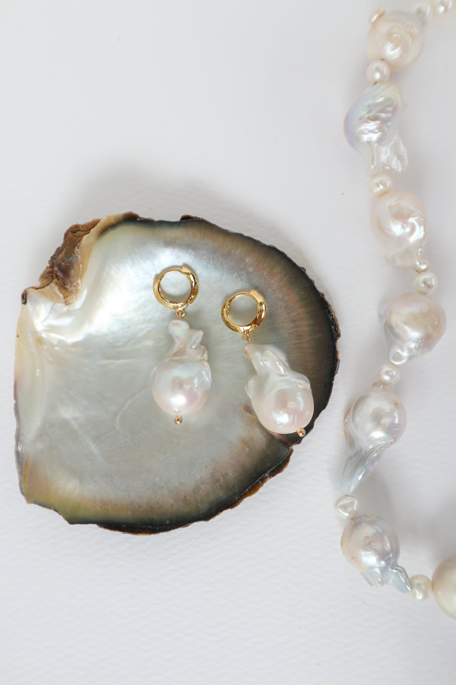 Baroque Pearl Drop Earrings image 2