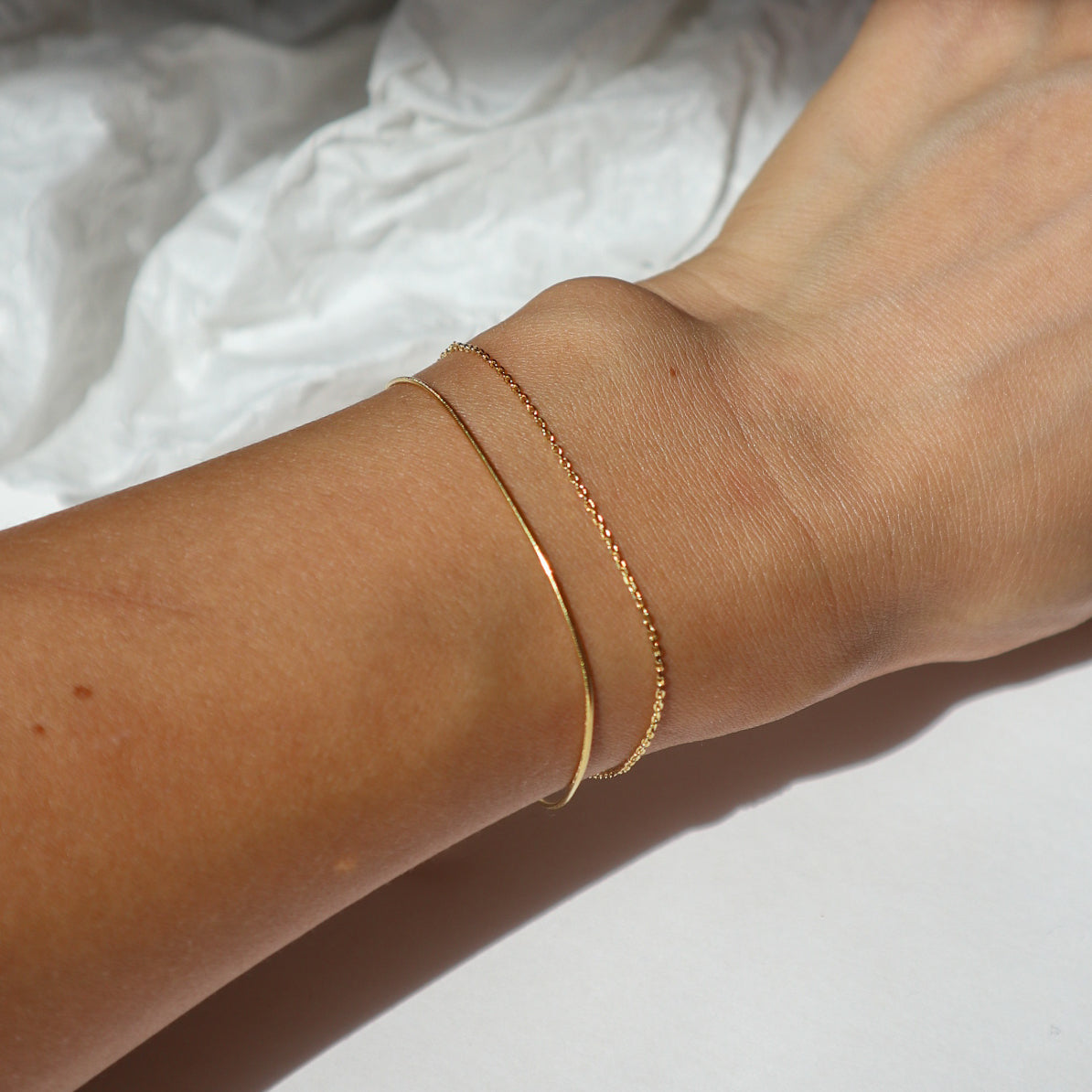 Double Chain Silver Bracelet image 1