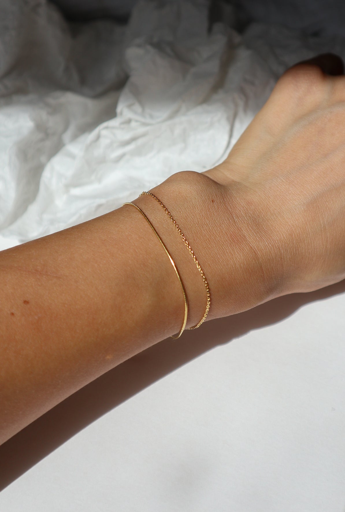 Double Chain Silver Bracelet image 1