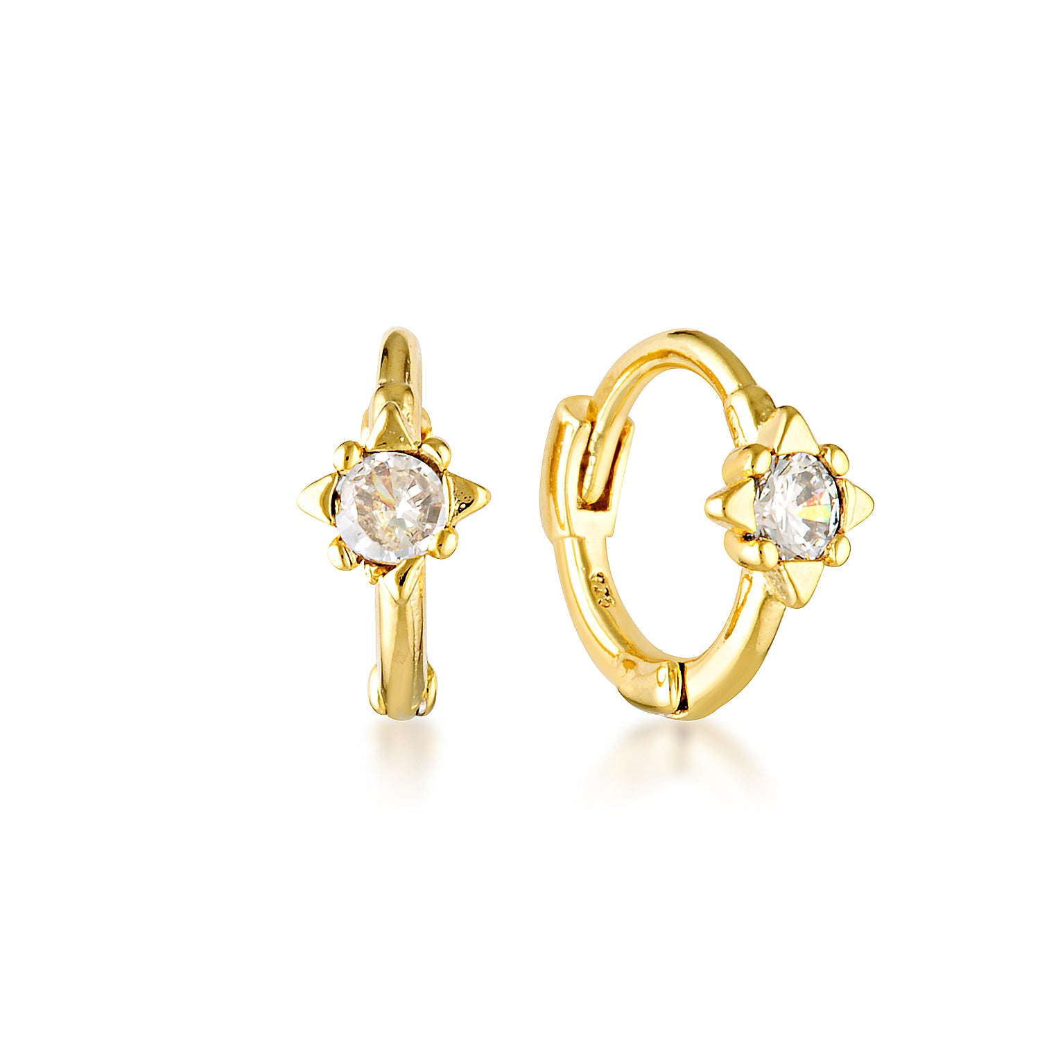 Star Huggie Earrings image 0