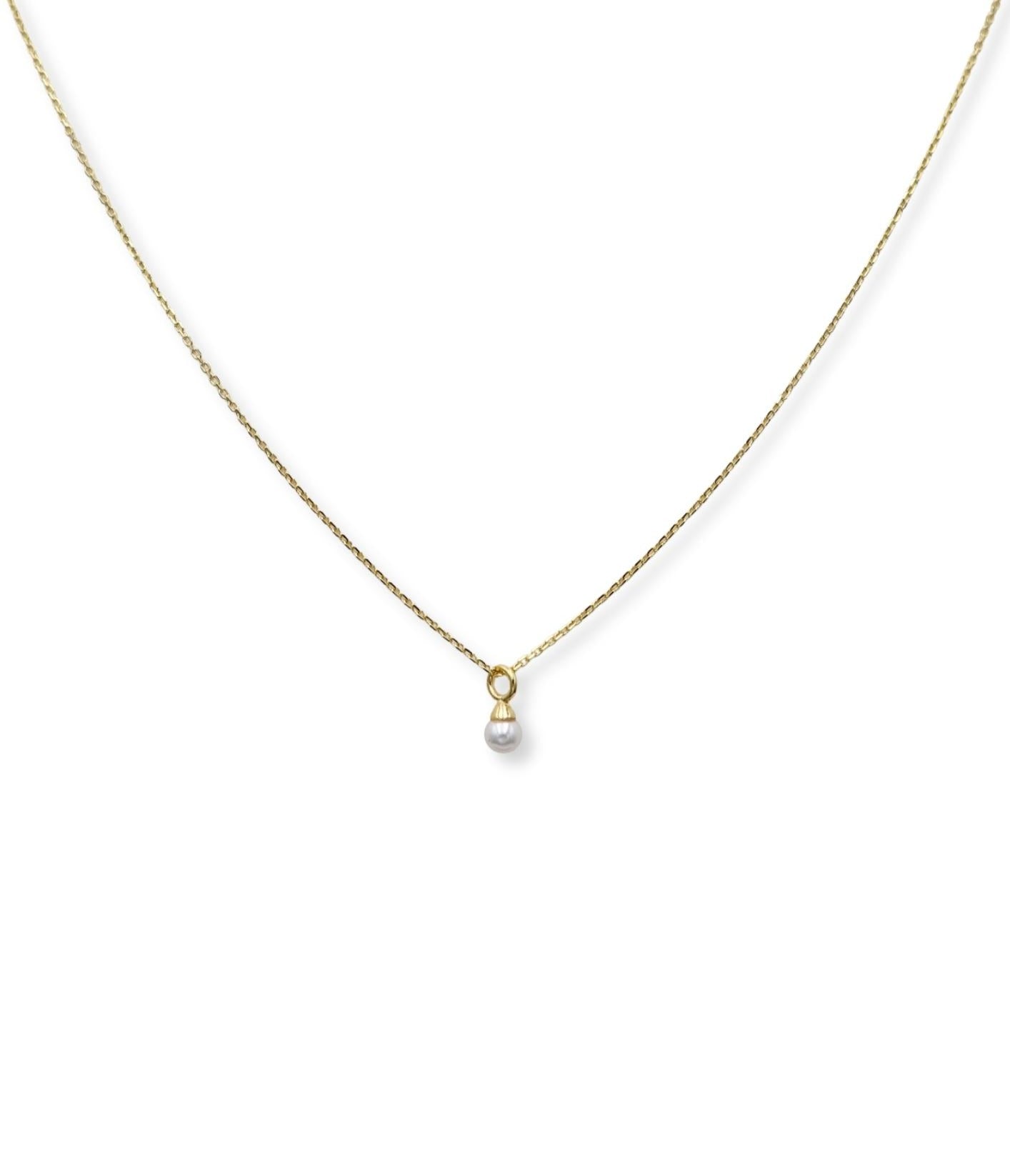 Cavier Pearl Gold Plated Silver Necklace image 0