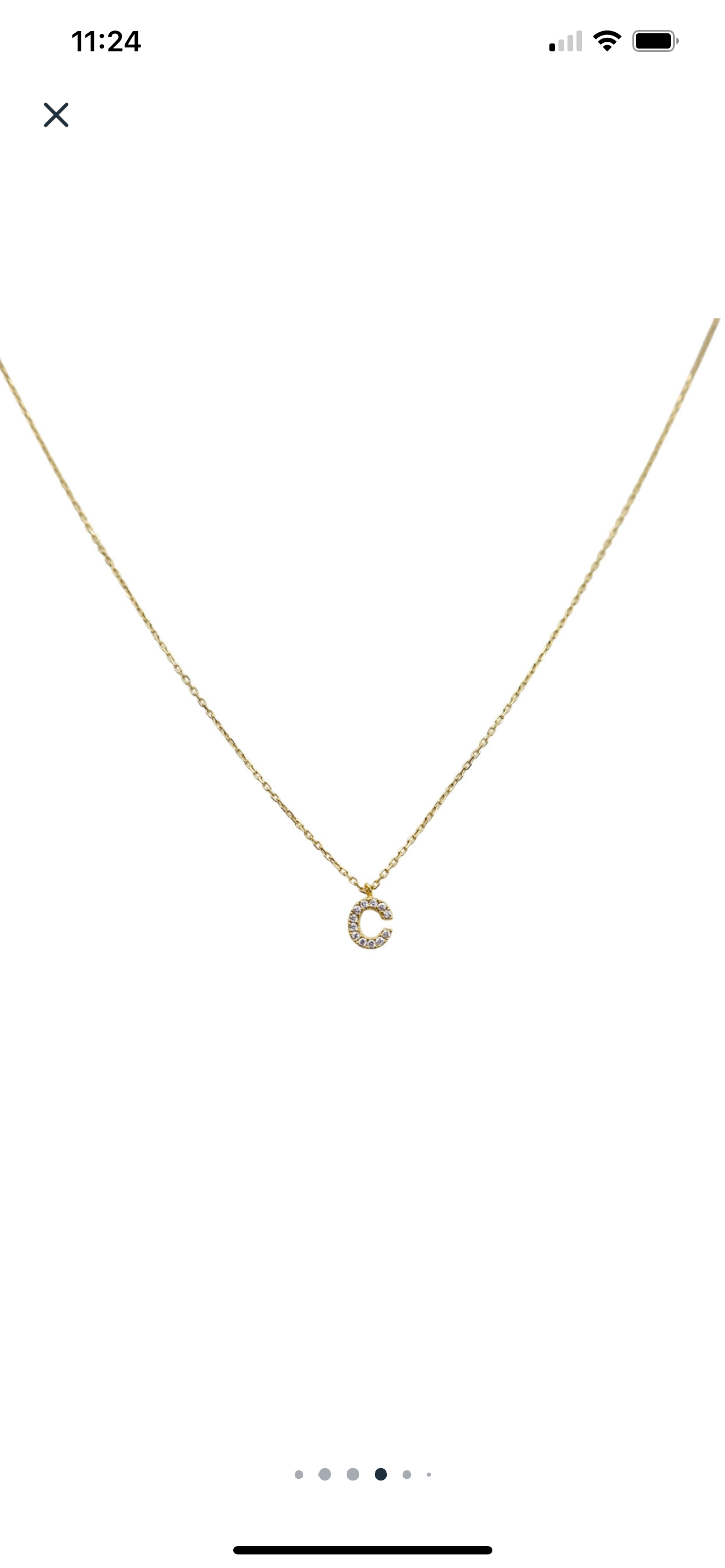 Cubic Initial Silver Necklace image 6