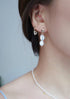 Amber Pearl Drop Earrings image 3